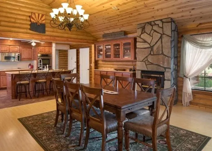 Amazing Spacious Log For Lage Family Groups With Incredible Backyard And Fantastic Views In Williams, Arizona * Williams