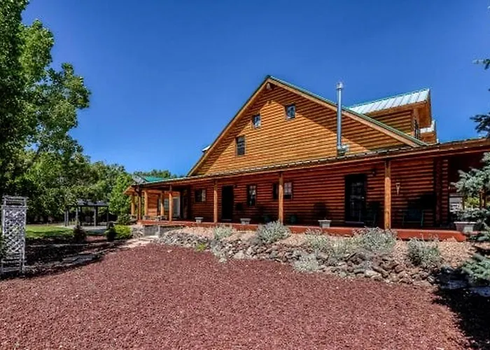 Amazing Spacious Log For Lage Family Groups With Incredible Backyard And Fantastic Views In Williams, Arizona * Williams